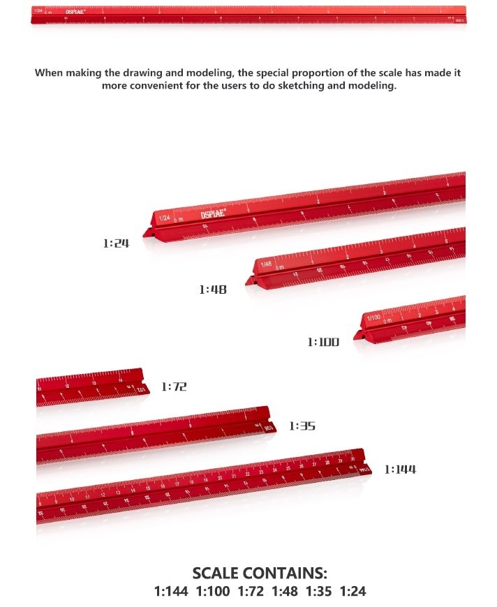 DSPIAE AT-AS Aluminum Alloy Scale/Ruler – obrázek 2