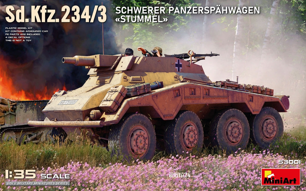 MiniArt 53001 Sd.Kfz.234/3 SCHWERER PANZERSPAHWAGEN STUMMEL 1/35