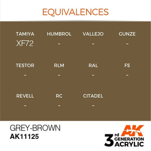 AK Interactive AK11125 GRAY-BROWN – STANDARD 17ml – immagine 3