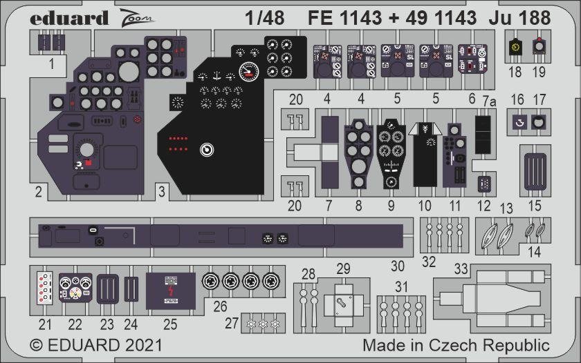 Eduard FE1143 Ju 188 for REVELL 1/48