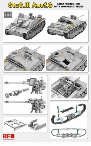 Rye Field Model 5069 StuG. III Ausf. G Early Production with workable track links 1/35 – image 2