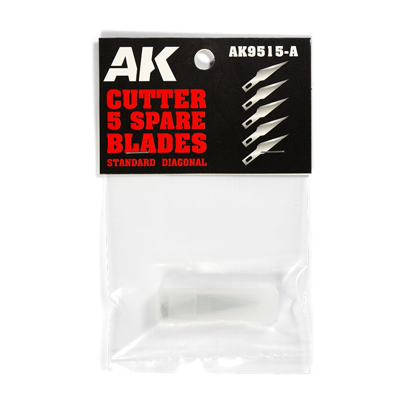 AK Interactive AK9515-A STANDARD DIAGONAL (5 SPARE BLADES) FOR AK HOBBY KNIFE – image 2