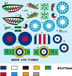 Hobby Boss 80209 P-40B/C &amp;quot;HAWK&amp;quot;-81A 1/72 – obrázek 3