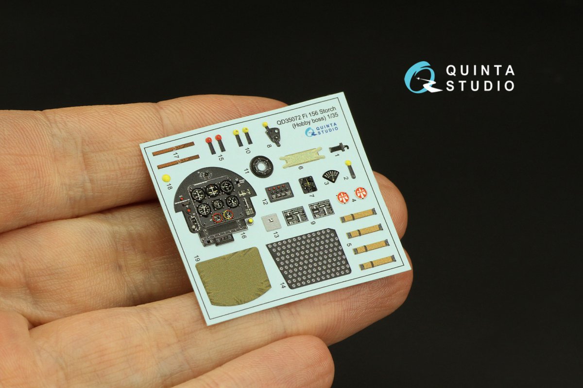 Quinta Studio QD35072 Fi 156C 3D-Printed &amp;amp; colored Interior on decal paper (Hobby Boss (ex-Tristar)) 1/35 – Bild 2