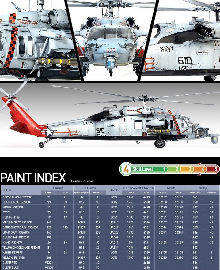 Academy 12120 USNavy MH-60S HSC-9 Tridents (1/35) – image 4