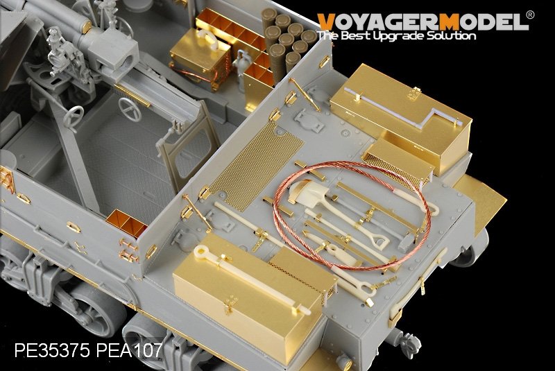 Voyager Model PE35375 WWII US M7 Priest Mid Production w/Ammunition case/telephone set for DRAGON 6637 1/35 – obrázek 6