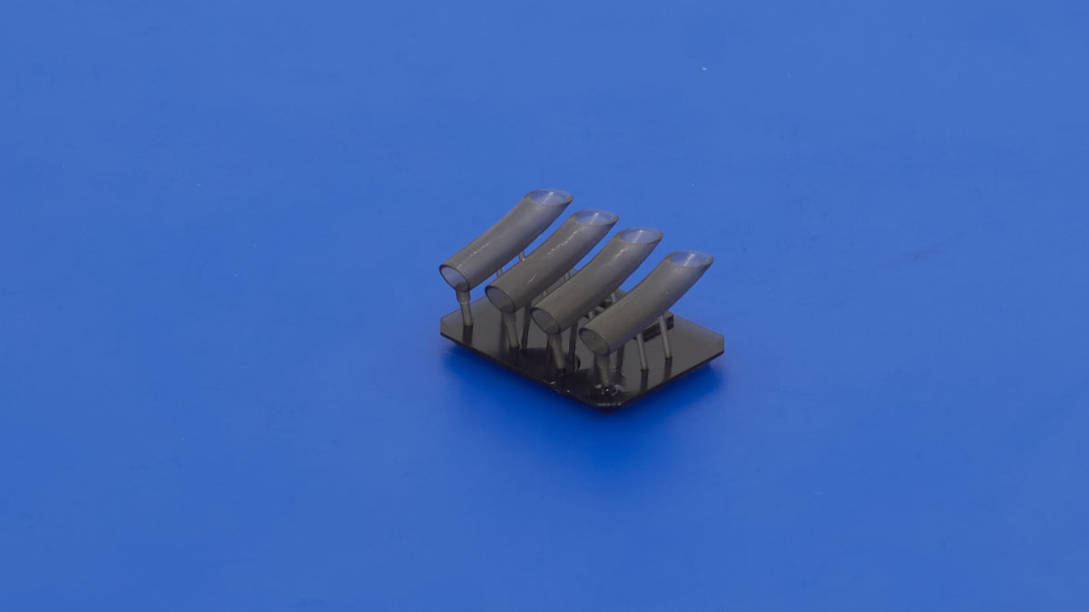 Omask 104820 Hs 129 Exhausts curved (for Hasegawa/Hobby 2000) 3D print 1/48 – obrázek 3
