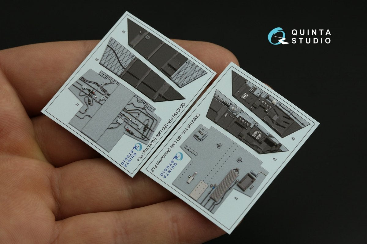 Quinta Studio QD32156 F/A-18D late 3D-Printed &amp;amp; colored Interior on decal paper (Academy) 1/32 – obrázek 7