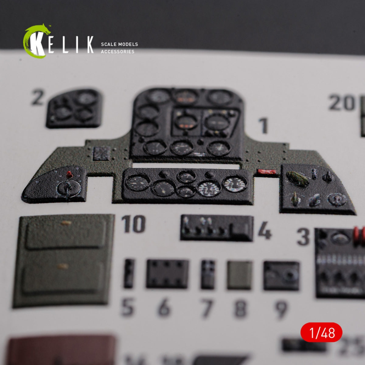 KELIK K48088 SBD-2 Dauntless interior 3D decals for Academy kit 1/48 – image 2