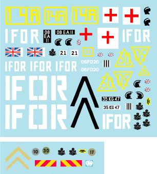 Star Decals 35-C1067 The Light Infantry. IFOR Bosnia. FV432, Scimitar and Warrior ISV 1/35 – immagine 2