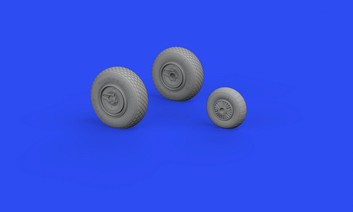 Eduard 648687 Ar 234B wheels HOBBY 2000, HASEGAWA 1/48 – Bild 2
