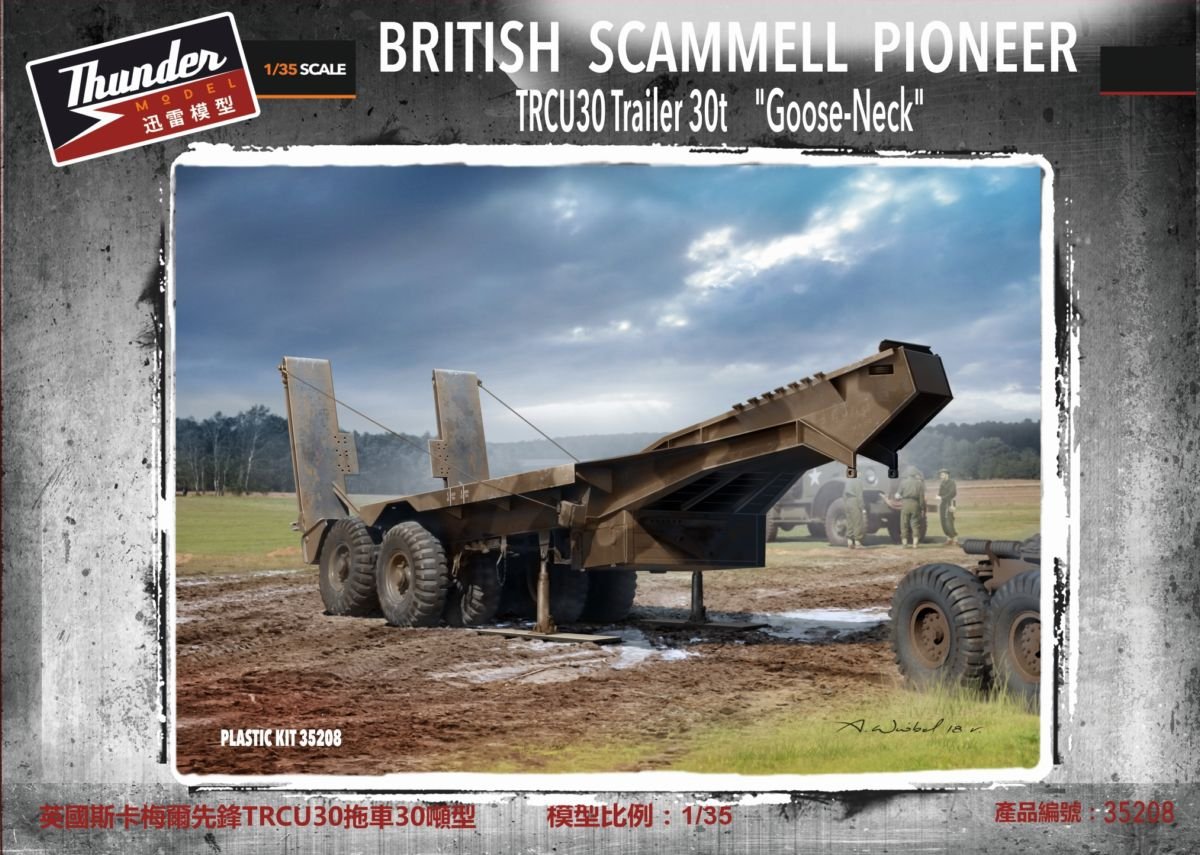 Thunder Model 35208 British Scammell Pioneer TRCU30 Trailer 30t "Goose-Neck" 1/35