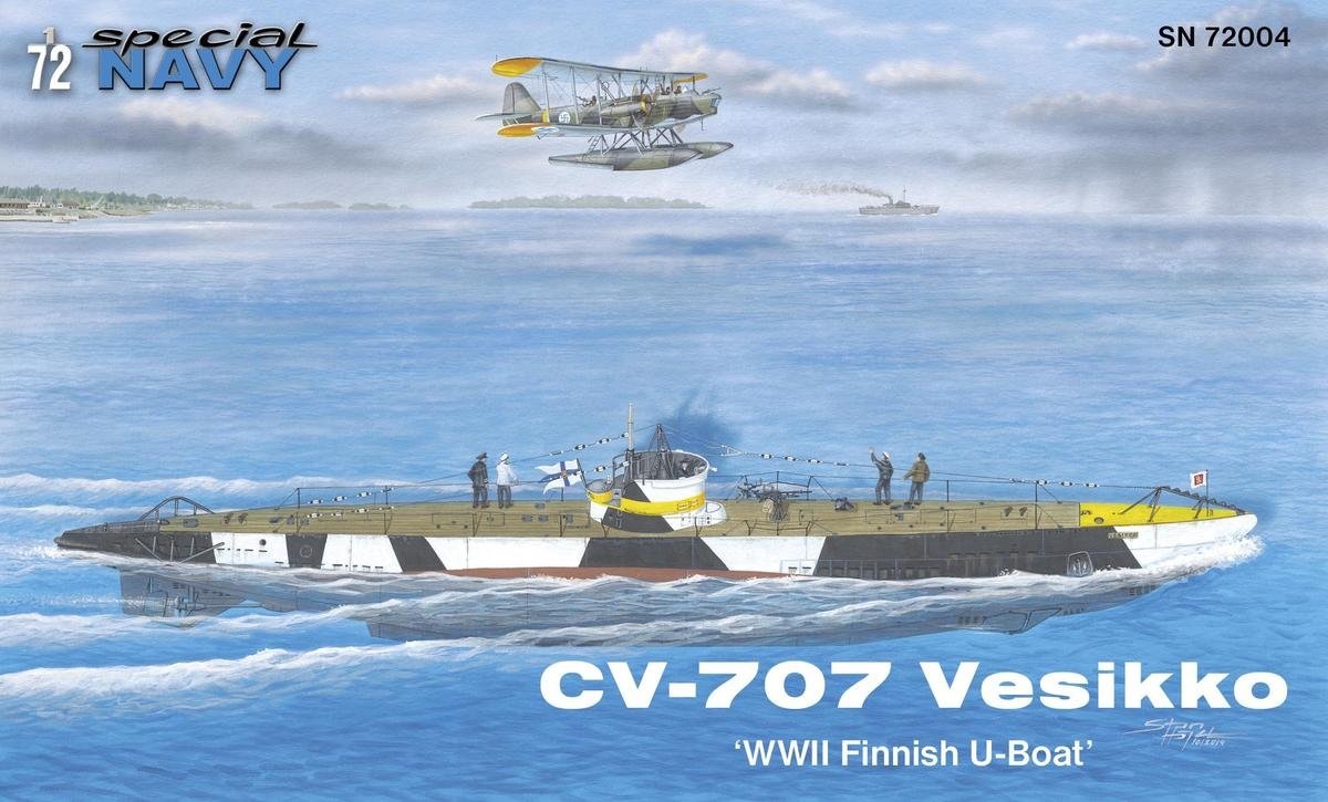 Special Navy 72004 CV-707 Vesikko &amp;#39;WWII Finnish U-Boat&amp;#39; 1/72