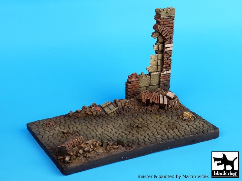 Black Dog D35019 Street with ruined wall 1/35 – obrázek 5