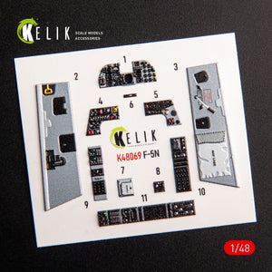 KELIK K48069 F-5N INTERIOR 3D DECALS FOR AFV CLUB KIT 1/48 – Bild 2