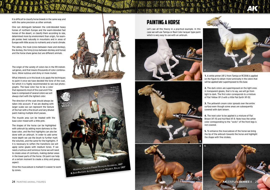 AK Interactive AK518 AK LEARNING 14: PAINTING ANIMAL FIGURES English – Bild 3