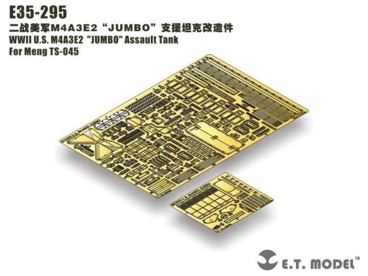Maquette ET E35-295 Char d'assaut américain M4A3E2 « JUMBO » de la Seconde Guerre mondiale pour Meng TS-045 au 1/35
