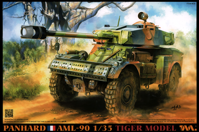Tiger Model 4635 Panhard AML-90 Light Armored Car full-interior 1/35