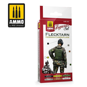 AMMO of Mig Jimenez 7037 Flecktarn German Camouflage Figures Set 6x17ml – obrázek 2