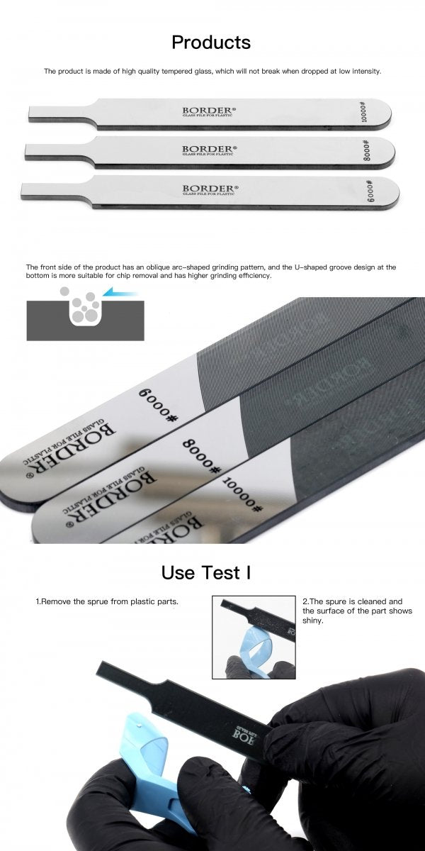 Border Model BD0006-1 Glass Polishing File 6000# – image 2