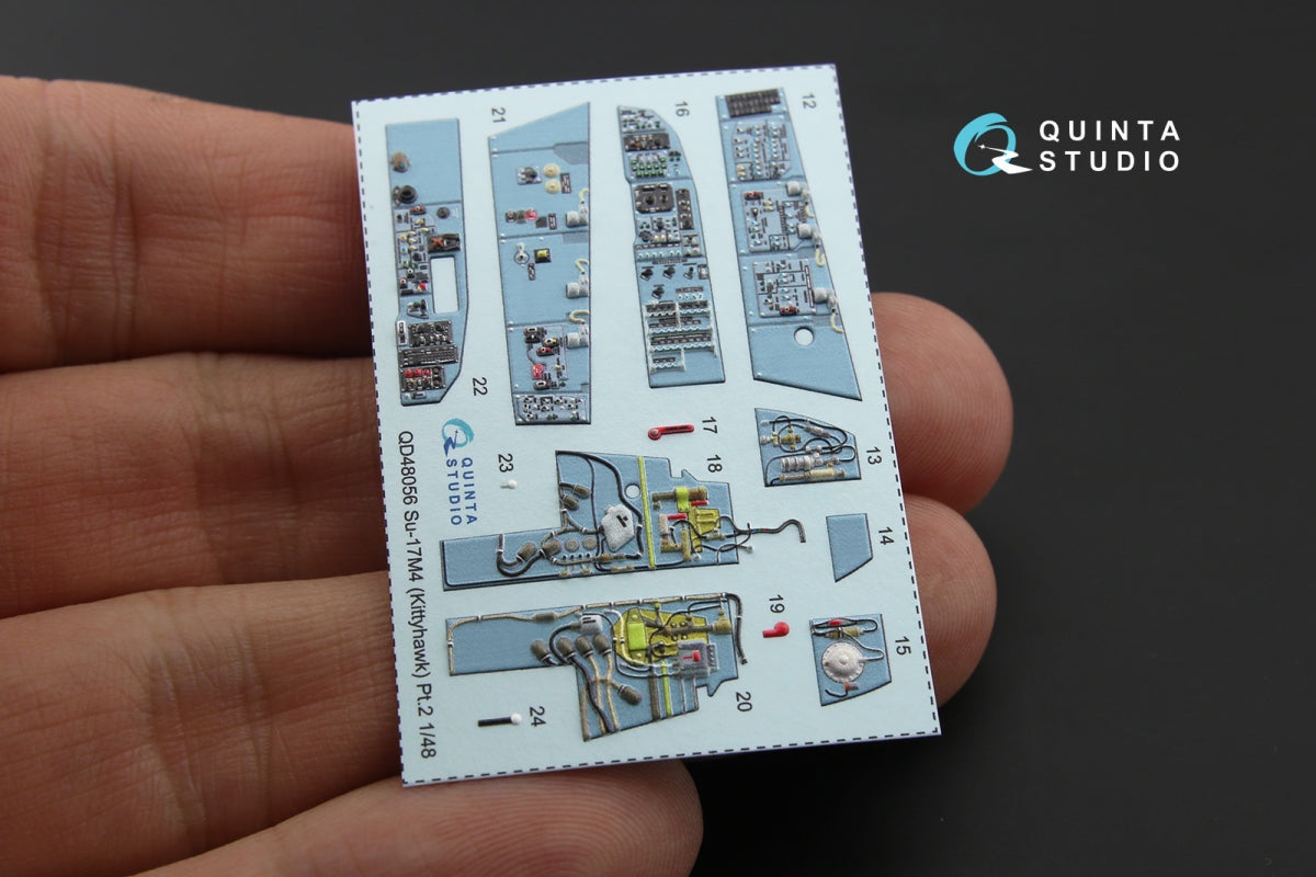 Quinta Studio QD48056 Su-17M4/22M4 3D-Printed colored Interior on decal paper (for KittyHawk kit) 1/48 – image 4