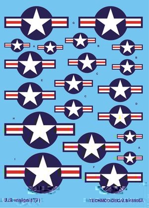Techmod 48108 - US National Insignia 1947 to Present 1/48