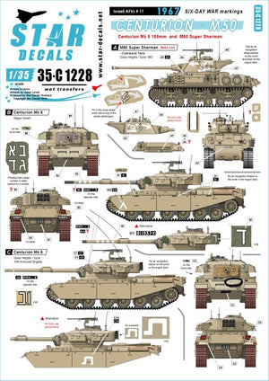 Star Decals 35-C1228 Véhicules blindés israéliens 11 1/35