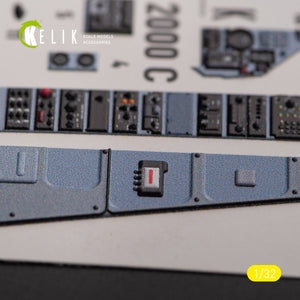 KELIK K32024 Mirage 2000C - interior 3D decals for Kitty Hawk/Zimi models kit 1/32 – image 10