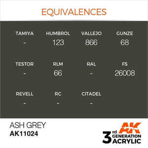 AK Interactive AK11024 Ash Gray 17ml – obrázek 3