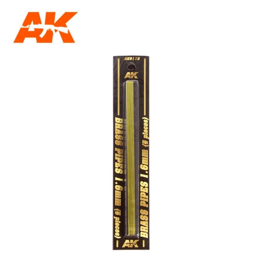 AK Interactive AK9115 BRASS PIPES 1.6MM Ø. 5 UNITS – image 2