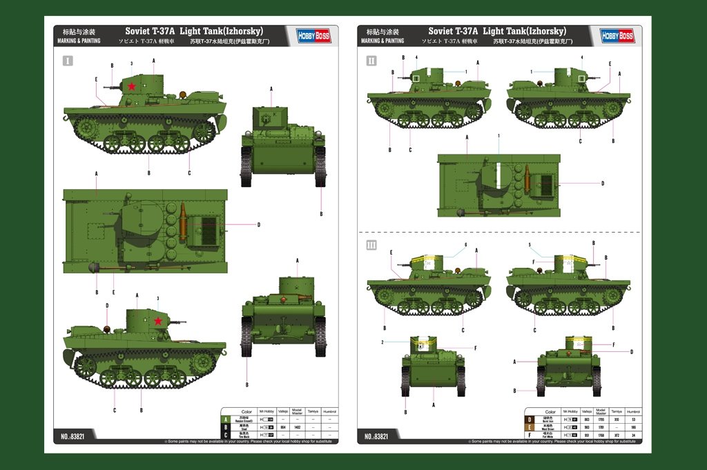 Hobby Boss 83821 Soviet T-37A Light Tank (Izhorsky) 1/35 – image 2