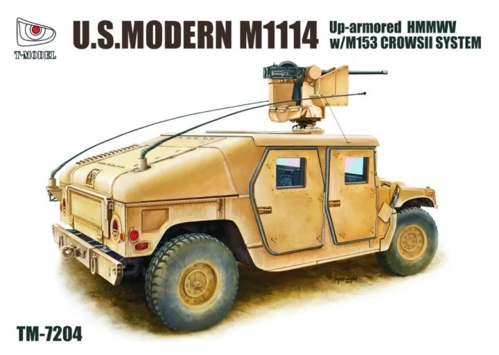 T-Model TM7204 US Modern M1114 Up-Armored HMMWV w/M153 CrowsII System 1/72