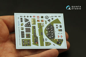 Quinta Studio QD32133 F6F-3 Hellcat 3D-Printed &amp;amp; colored Interior on decal paper (Trumpeter) 1/32 – immagine 5