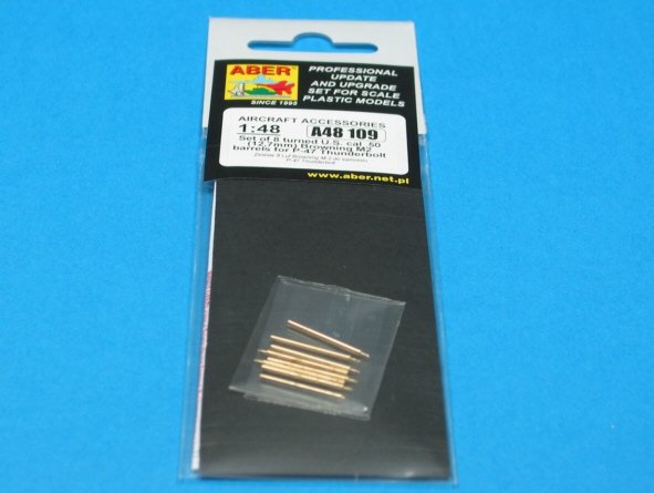 Aber A48 109 Set of 8 turned cal .50 (12.7mm) US Browning M2 barrels for P-47 Thunderbolt (1/48) – image 7