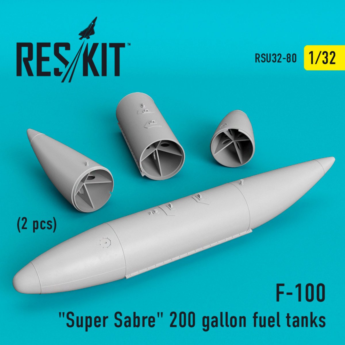 RESKIT RSU32-0080 F-100 &amp;quot;SUPER SABER&amp;quot; 200 GALLON FUEL TANKS 1/32