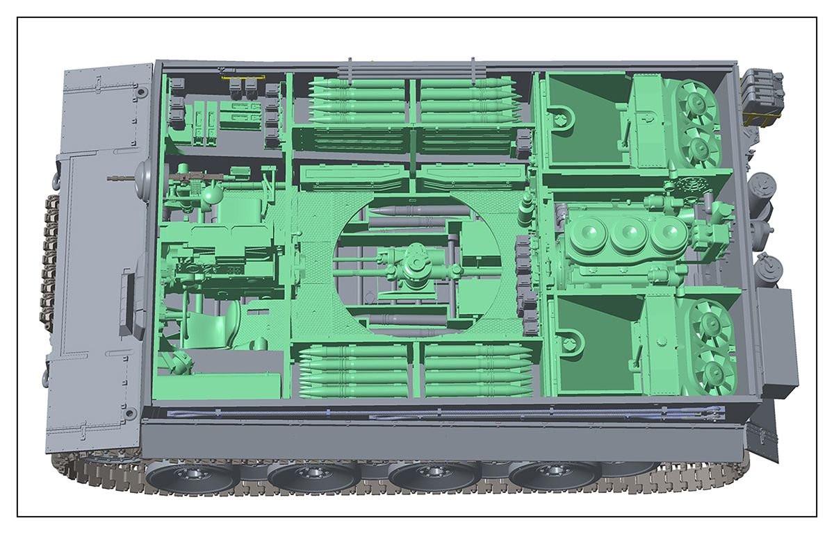 Rye Field Model 5003 Pz.kpfw.VI Ausf. E Tiger I Early Production (full interior) – obrázek 4