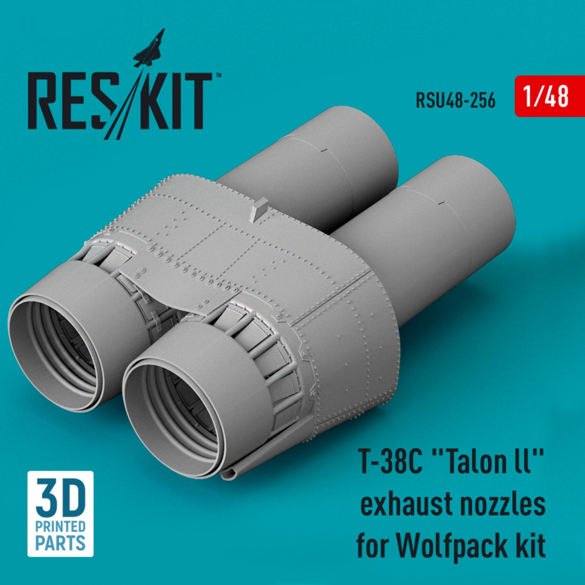 RESKIT RSU48-0256 T-38C &amp;quot;TALON LL&amp;quot; EXHAUST NOZZLES FOR WOLFPACK KIT (3D PRINTED) 1/48 – image 2