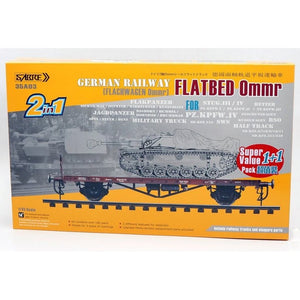 Saber 35A03-SVP German Railway Flachwagen 0mmr - Super Value Pack (1+1) 1/35