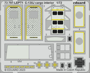 Eduard 73797 C-130J cargo interior ZVEZDA 1/72