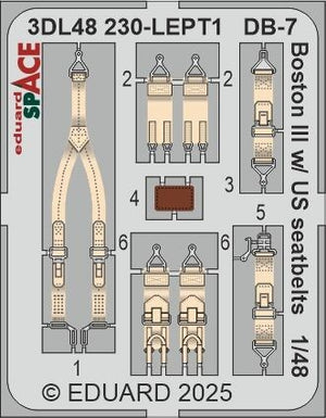 Eduard 3DL48230 DB-7 Boston III w/ US seatbelts SPACE HK Models 1/48 – image 2