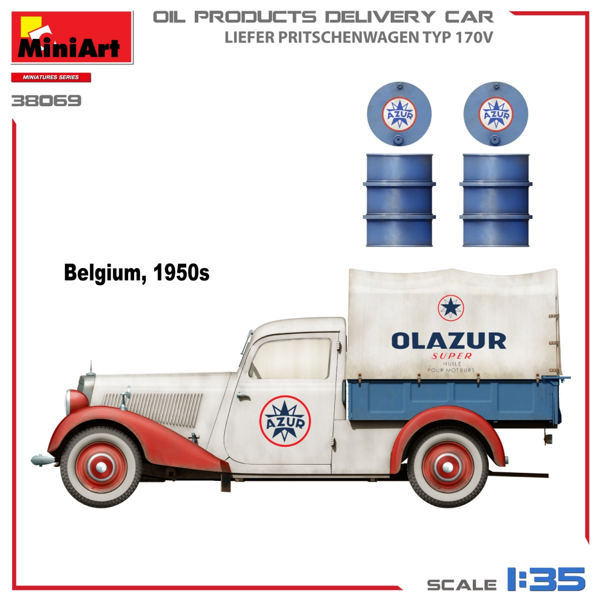 MiniArt 38069 OIL PRODUCTS DELIVERY CAR, LIEFER PRITSCHENWAGEN TYP 170V 1/35 – image 5