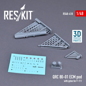 RESKIT RS48-0418 QRC 80-01 ECM POD WITH PYLON FOR F-111 (3D PRINTED) 1/48 – Bild 2