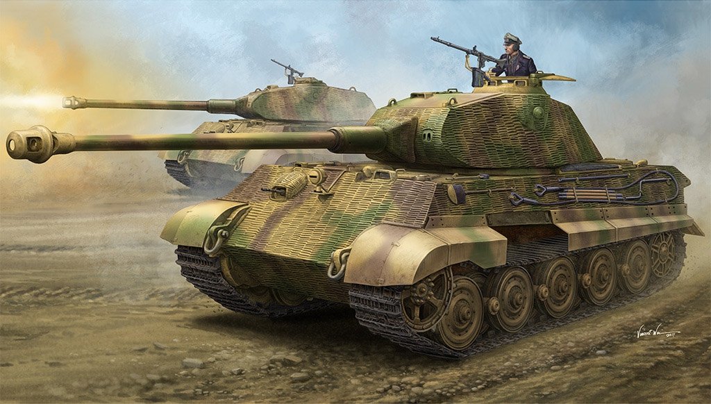 Hobby Boss 84530 German Sd.Kfz.182 King Tiger Porsche Turret w/ Zimmerit 1/35