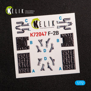 Kelik K72047 JASDF F-2B Fighter interior 3D decals for FineMolds kit 1/72