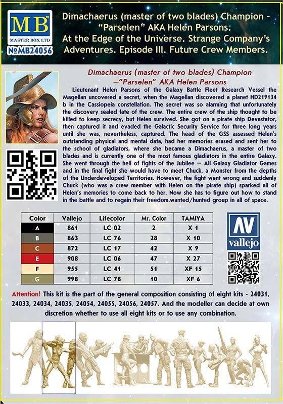 Master Box 24056 Dimachaerus (master of two blades) Champion – “Parselen” AKA Helen Parsons 1/24 – image 3