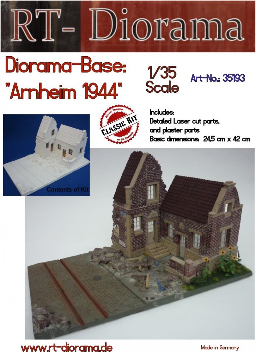 RT-Diorama 35193 Diorama-Base: &amp;quot;Arnheim 1944&amp;quot; New Version 1/35