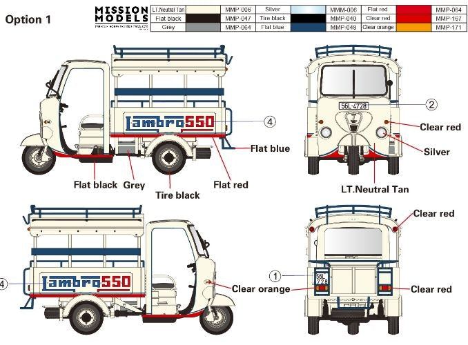 Gecko Models 35GM0113 60 - 70s Saigon Shuttle Motor-Tricycle Depot and a take break drive [2 kits In 1 box] 1/35 – imagen 4