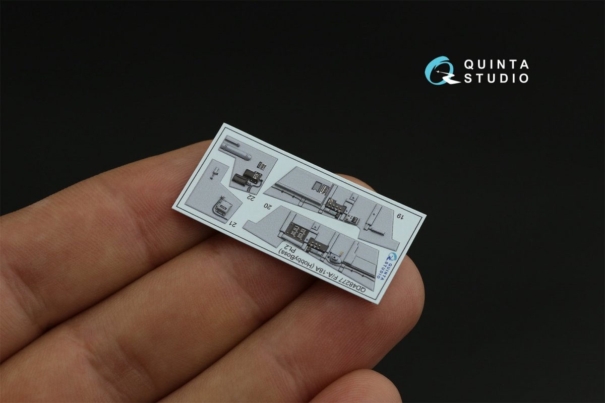 Quinta Studio QD48277 F/A-18А 3D-Printed &amp;amp; colored Interior on decal paper (HobbyBoss) 1/48 – Bild 8