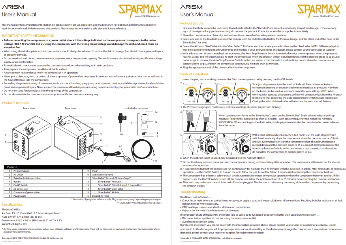 Sparmax ARISM - Mini Air Compressor With 2m Hose – image 3