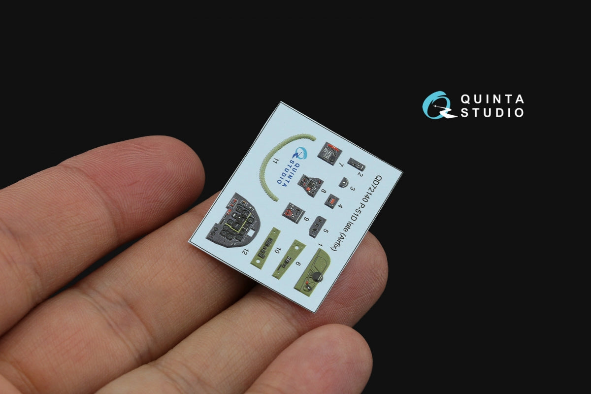 Quinta Studio QD72140 P-51D late 3D-Printed colored Interior on decal paper (Airfix) 1/72 – image 5